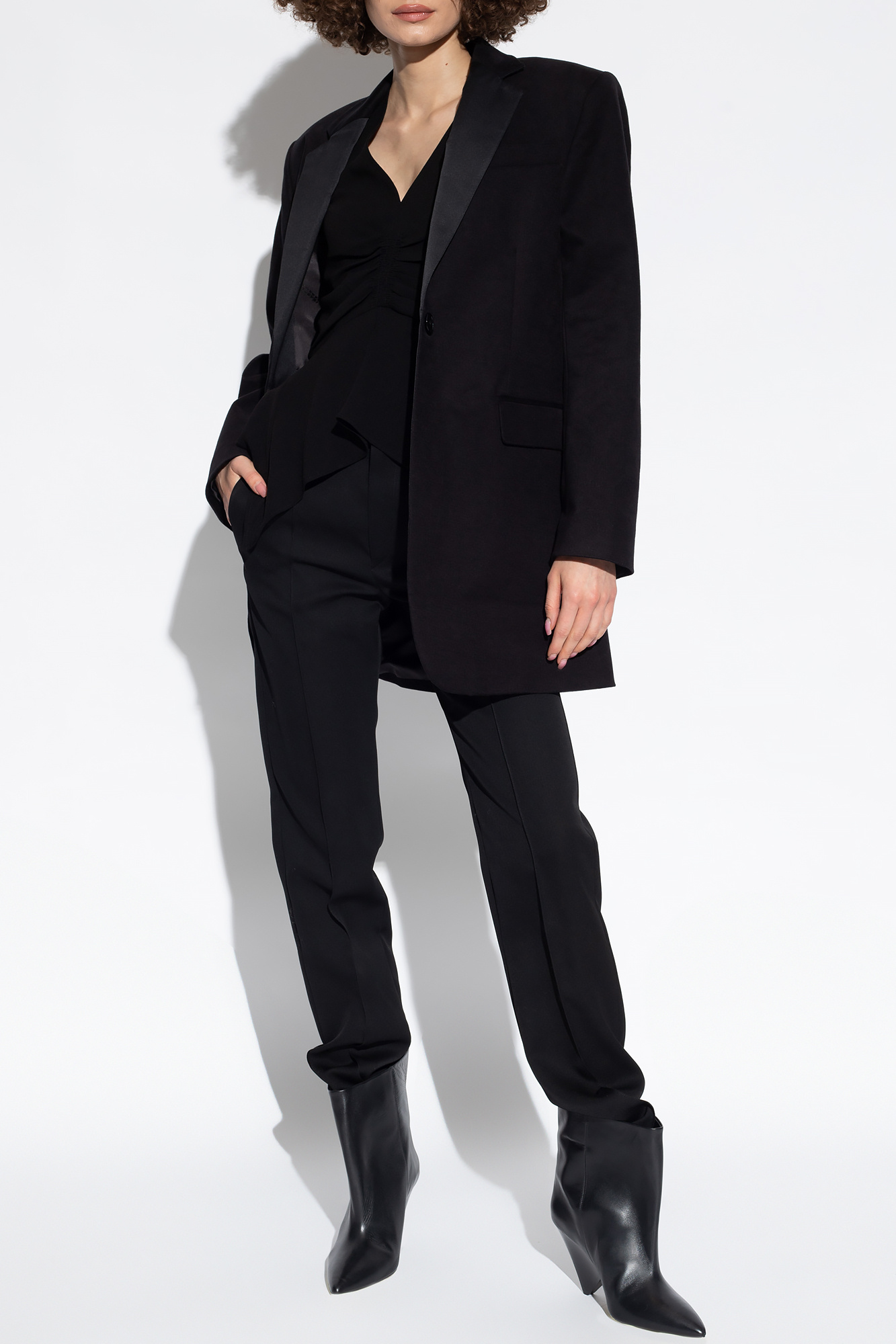 【送料&関税込】Isabel Marant Hadiya Tuxedo Jacket Black 'Hadiya' blazer Isabel Marant - Kruskis Kortærmet T